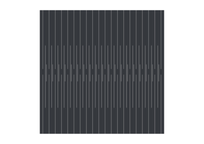 Broken lines that create virtual squares on a dark grey background at the at the points of break