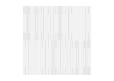 Minimalistic painting with broken lines on a white background in a rhythmic pattern based on the Fibonacci sequence