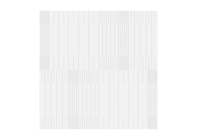 Minimalistic painting with broken lines on a white background in a rhythmic pattern based on the Fibonacci sequence