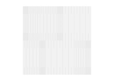 Minimalistic painting with broken lines on a white background in a rhythmic pattern based on the Fibonacci sequence